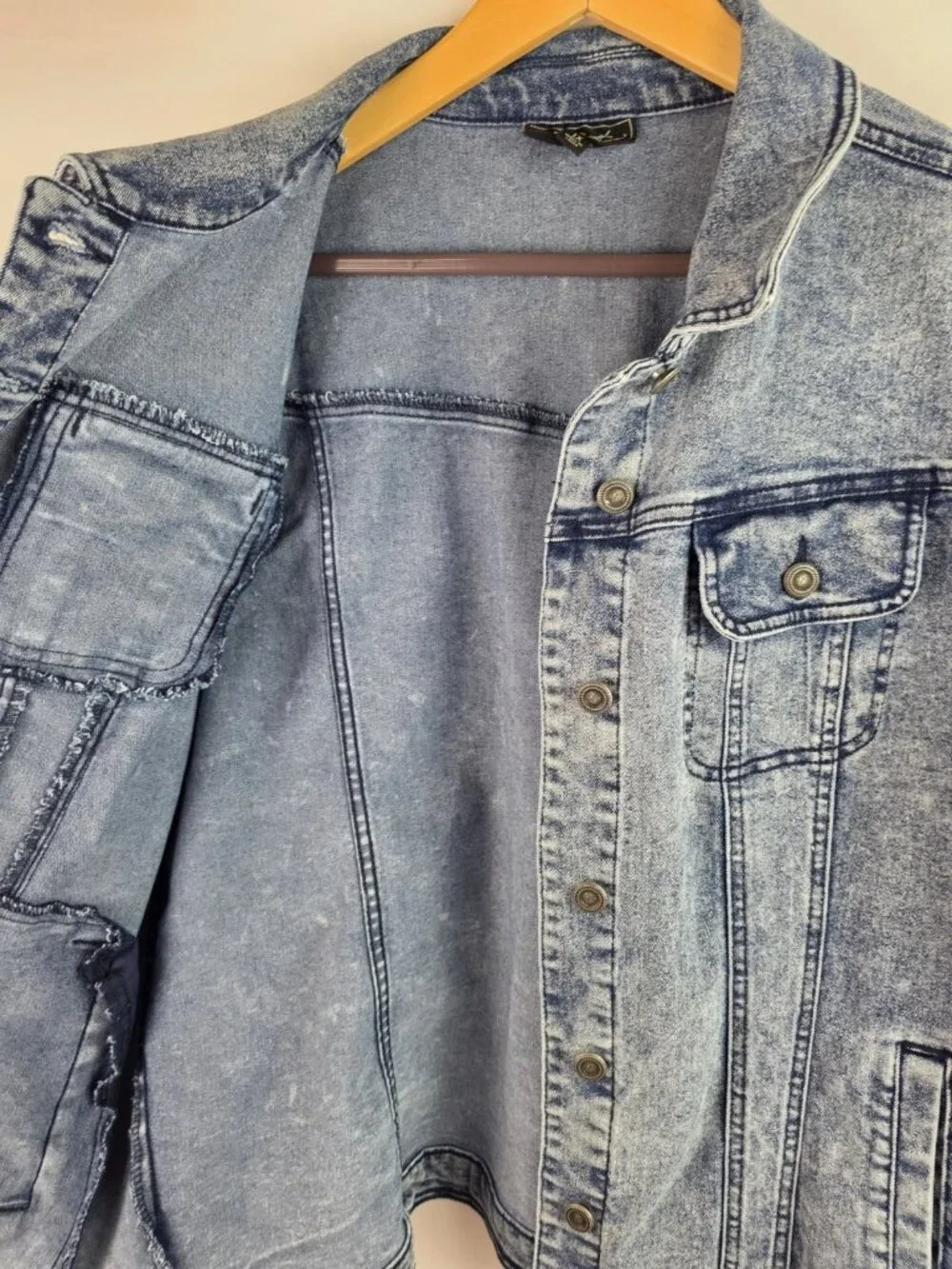 DG2 Diane Gilman Jean Jacket Women's Size 1X Blue Denim Jean Coat Jacket Top